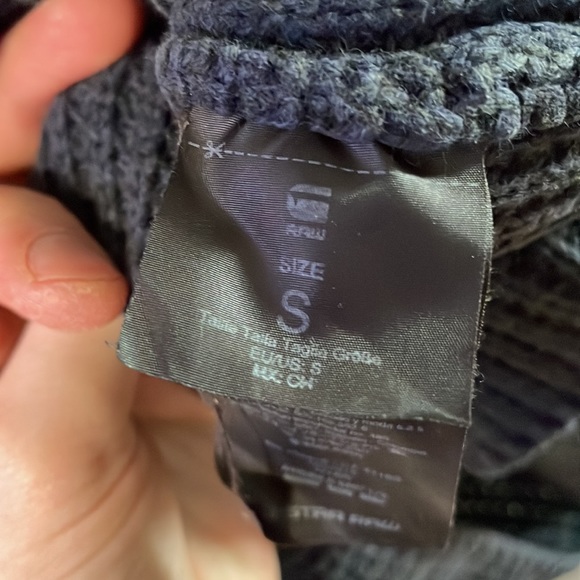 G-Star Raw Crew Neck Sweater in Navy Blue - Picture 6 of 11